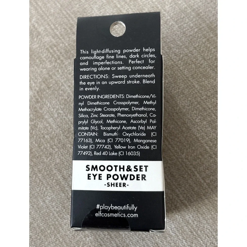 ELF Smooth & Set Eye Powder Sheer 815111 .07 Oz. E.L.F. NEW Boxed Discontinued